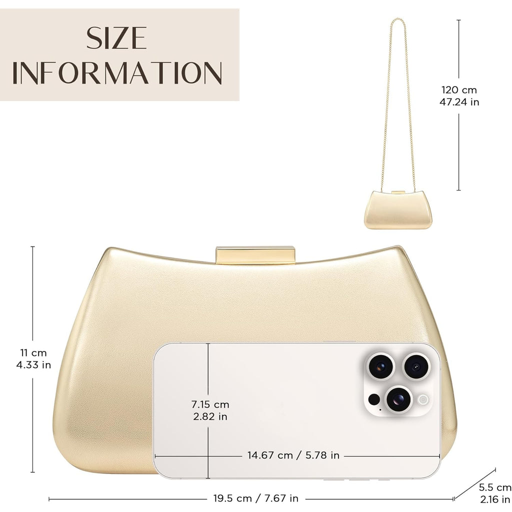 CHUNLI Dressy Clutch Purses for Women Formal PU Leather Bags Evening Clutch Handbag for Weddings, Proms, and Parties