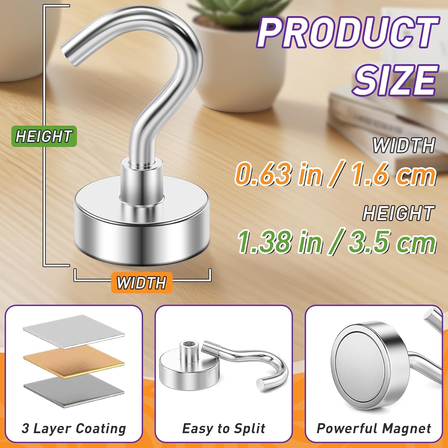 12 Pack Magnetic Hooks For 2026 Cruise Cabins Beach Vacation 30Lbs+ Heavy Duty Magnet With Hook Metal Magnetic Hooks For Kitchen Fridge Grills Hanging Magnet Hooks For Classroom Locker Utensil Racks