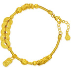 CHOW SANG SANG 999.9 24K Pure Gold Cultural Blessings Five Emperor Coins Bracelet for Women & Men 18cm 95773B Price-by-Weight 14.59g Gold
