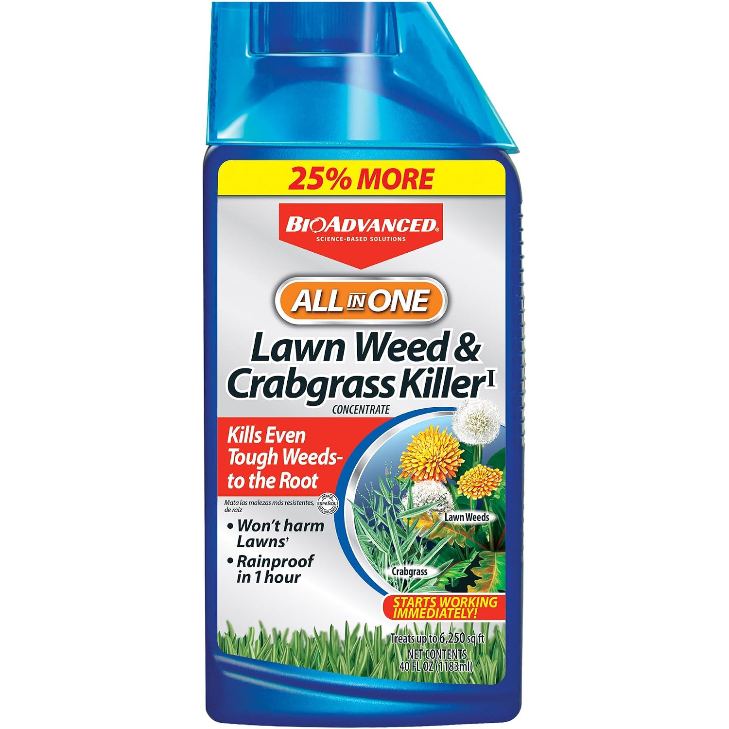 Bioadvanced All-In-One Lawn Weed And Crabgrass Killer I, Concentrate, 40 Oz