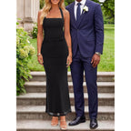 Reoria Mesh Sheer Sleeveless Wedding Guest Maxi Dresses For Women Ruched Bodycon Square Neck Halter Long Dress Summer 2026