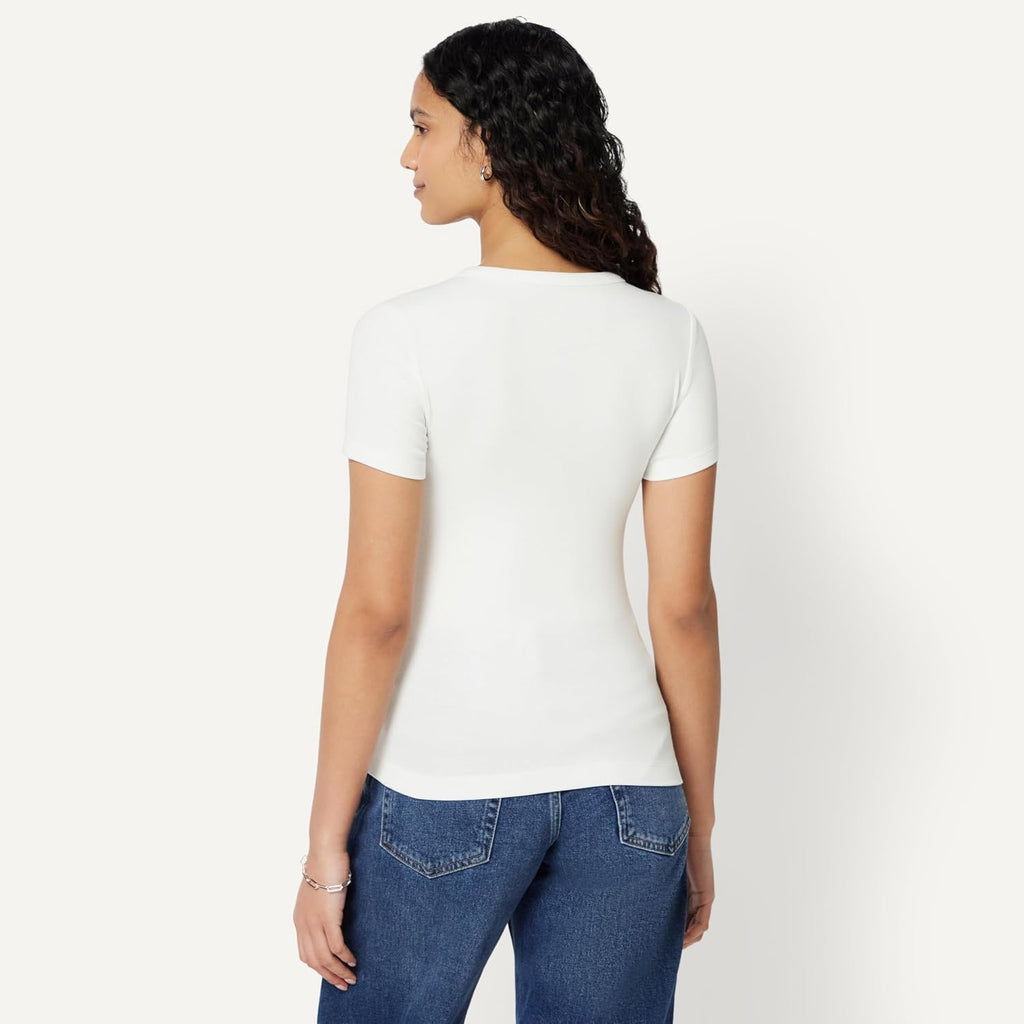 Amazon Essentials Women's Slim-Fit Short-Sleeve Crewneck T-Shirt, Pack of 2