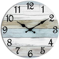 Wall Clock, Silent Non Ticking Battery Operated, Rustic Coastal Country Clock Decorative For Bathroom Kitchen Bedroom 8