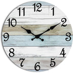 Wall Clock, Silent Non Ticking Battery Operated, Rustic Coastal Country Clock Decorative For Bathroom Kitchen Bedroom 8
