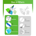 Wapodeai 3 Pcs Fly Swatter, Fly Swatters Plastic Telescopic, Large Bug Swatter That Work For Indoor And Outdoor. (Black Blue Green)