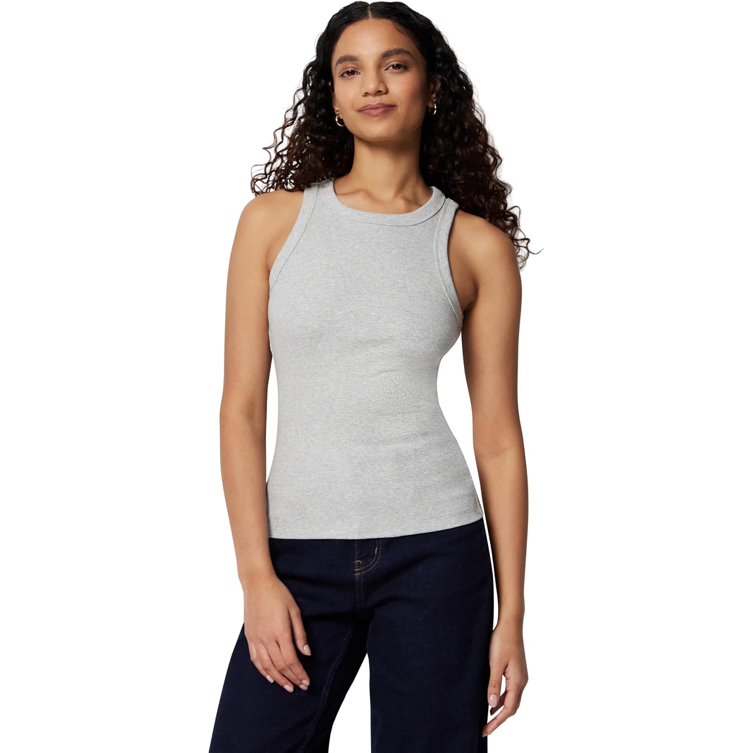 Amazon Essentials Women's Slim-Fit High Neck Ribbed Tank