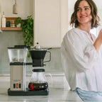 Simplygoodcoffee The Brewer - Plastic-Free. Coffee Maker/Coffee Machine. 8 Cup Automatic Drip Pour Over Coffee Brewer. Brewer Free Of Plastic, Gold Cup Standard. Black/Stainless Steel