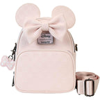 Loungefly Minnie Mouse Checkered Texture Convertible Mini Backpack & Crossbody Bag