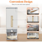 Lifewit Rice Dispenser 25 Lbs(11.3kg), Rice Storage Container Sealed Moisture Proof with Measuring Cup for Kitchen Pantry Household, BPA-Free, 1 Pack Grey