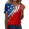 Short Sleeve Shirts for Women Summer Tops 2026 Floral Soft Boho Casual Button Down V Neck Loose Fit T Shirts for Women