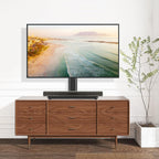 Swivel Table Top Tv Stand For 20-43 Inch Tvs Holds Up To 88 Lbs | Universal Tv Stand Base With 4-Level Height Adjustment And Tempered Glass Base, Max Vesa 200X200Mm, Black