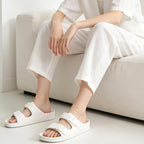 Funkymonkey Jelly Sandals For Women With Adjustable Buckle, Comfortable Chunky Slip-On Beach Slides, Waterproof Platform Shoes For Pool Shower Casual Wear
