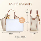 Large Straw Tote With Raffia Weaving, Sand-Resistant Shoulder Beach Bag, For Summer Vacation And Travel