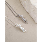 S.Leaf 925 Sterling Silver Cat Necklace Jewelry for Women Trendy Dainty Charm Pendant Necklaces Best Friend Birthday Gifts for Her Sister Mom Wife Womens