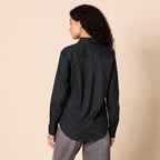 Women's Regular-Fit Long-Sleeve Button-Down Poplin Shirt, Business Casual, Office Work