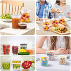 60 Sets Deli Containers With Lids, 32/16/8 Oz X 20 Set Each, Leak-Proof & Bpa Free Airtight Takeout Plastic Food Storage Containers For Soup, Freezer/Microwave/Dishwasher Safe