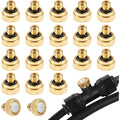 Brass Misting Nozzles For Garden Cooling System 0.012" (0.3 Mm) 10/24 Unc (20 Pcs)