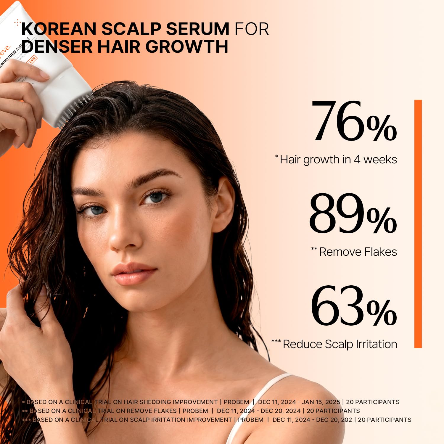 Lilyeve Growturn Hair Growth Serum With Built-In Brush, Heartleaf-Derived Exosomes To Revitalize, Scalp Massager, Korean Hair Care, 3.38 Fl. Oz.