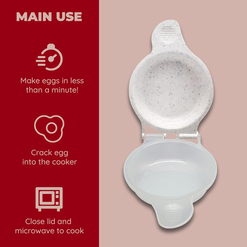 Microwave Egg Muffin Pan – Quick 1-Minute Breakfast Sandwich Maker, Non-Stick, Bpa-Free