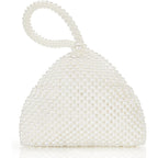 BABEYOND Pearl Clutch Purse Evening Bags for Women Elegant Triangle Purse for Wedding Bride Party Prom