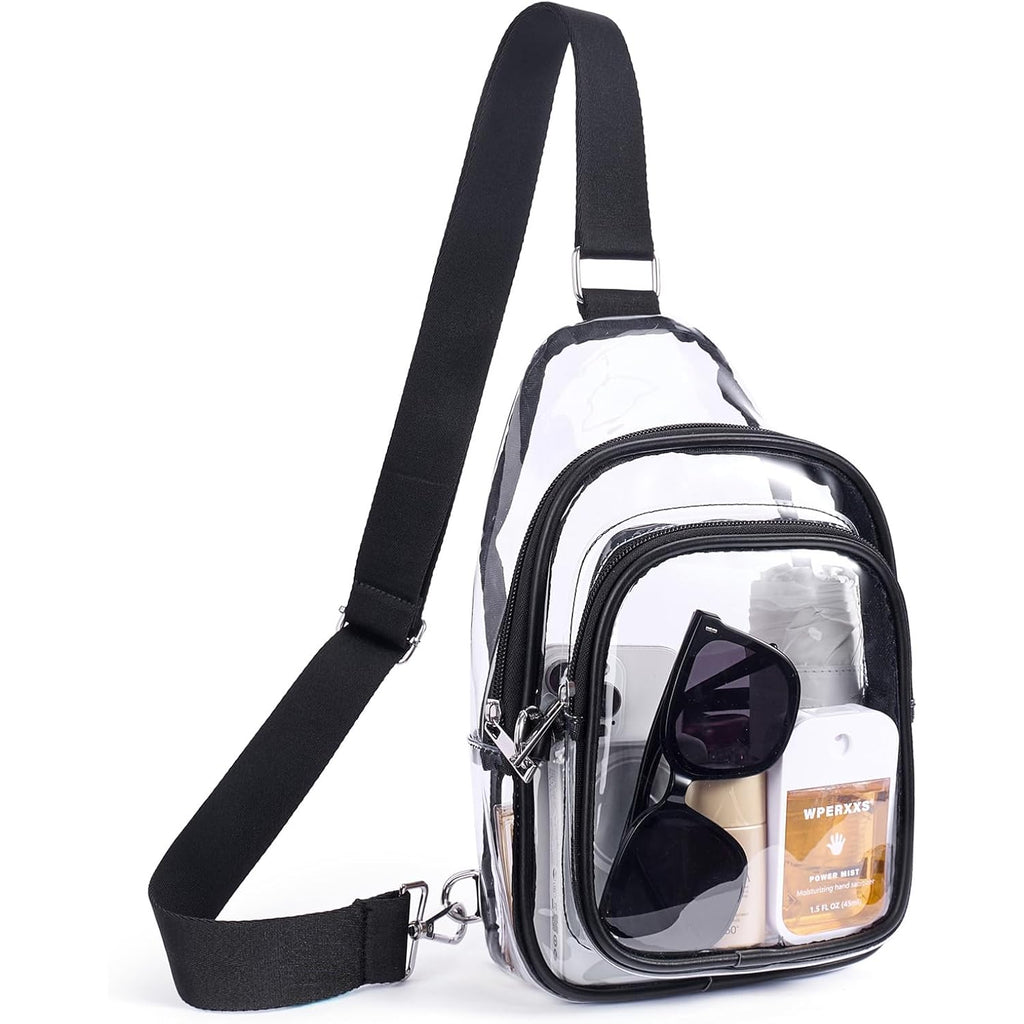 Clear Bag For Stadium Events, Stadium & Concert Approved Clear Sling Crossbody Purse For Women & Men