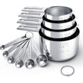 Stainless Steel Measuring Cups & Spoons Set, Cups And Spoons,Kitchen Gadgets For Cooking & Baking (10)