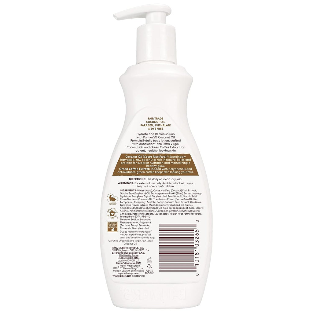 Palmer'S Coconut Oil Formula Body Lotion For Dry Skin, Hand & Body Moisturizer With Green Coffee Extract & Vitamin E, Pump Bottle, 13.5 Fl Oz (Pack Of 1)