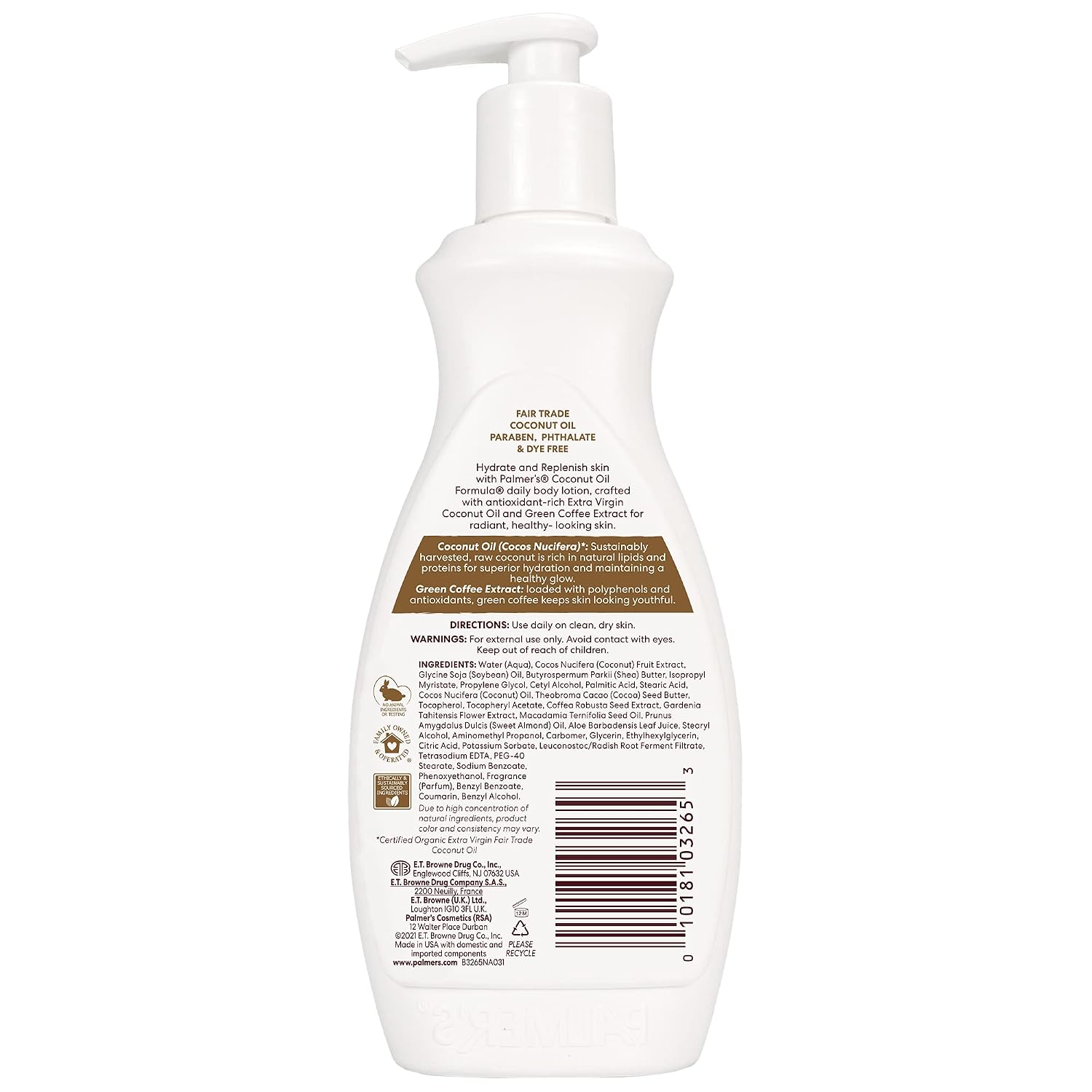 Palmer'S Coconut Oil Formula Body Lotion For Dry Skin, Hand & Body Moisturizer With Green Coffee Extract & Vitamin E, Pump Bottle, 13.5 Fl Oz (Pack Of 1)