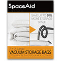 Spaceaid Jumbo Vacuum Storage Bags, Space Saver Sealer Compression Bags For Comforters, Blankets, Pillows, Bedding, Clothes (X-Large 3 Pack)