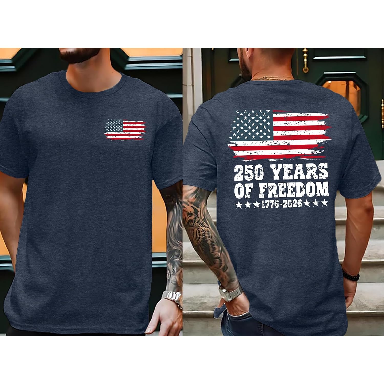 Men'S 250 Anniversary Usa Shirt American Flag T Shirt 250 Years America Anniversary Shirt Patriotic Shirts Tops