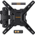 Perlegear Full Motion TV Mount for Most 26–65 inch Flat or Curved TVs up to 82 lbs, Wall Mount TV Bracket with Articulating Arms, Tool-Free Tilt, Swivel, Extension, Max VESA 400x400mm, PGMF3