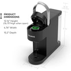 Keurig K-Slim Single Serve K-Cup Pod Coffee Maker, Multistream Technology, 3 Brew Sizes, Slim and Sleek Design, 46oz Removable Reservoir, Black