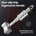 Gourmet Easy Classic Meat Tenderizer Tool, Non-Slip Grip Lifetime Replace | Dual-Sided Heavy-Duty Design For Effortless Tenderizing Of Steak, Poultry And Chicken, Dishwasher Safe, Lifetime Replacement