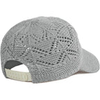 FASHIXD Knit Mesh Baseball Cap for Women Summer Yarn Trucker Hats Breathable Outdoor Hat Light Grey