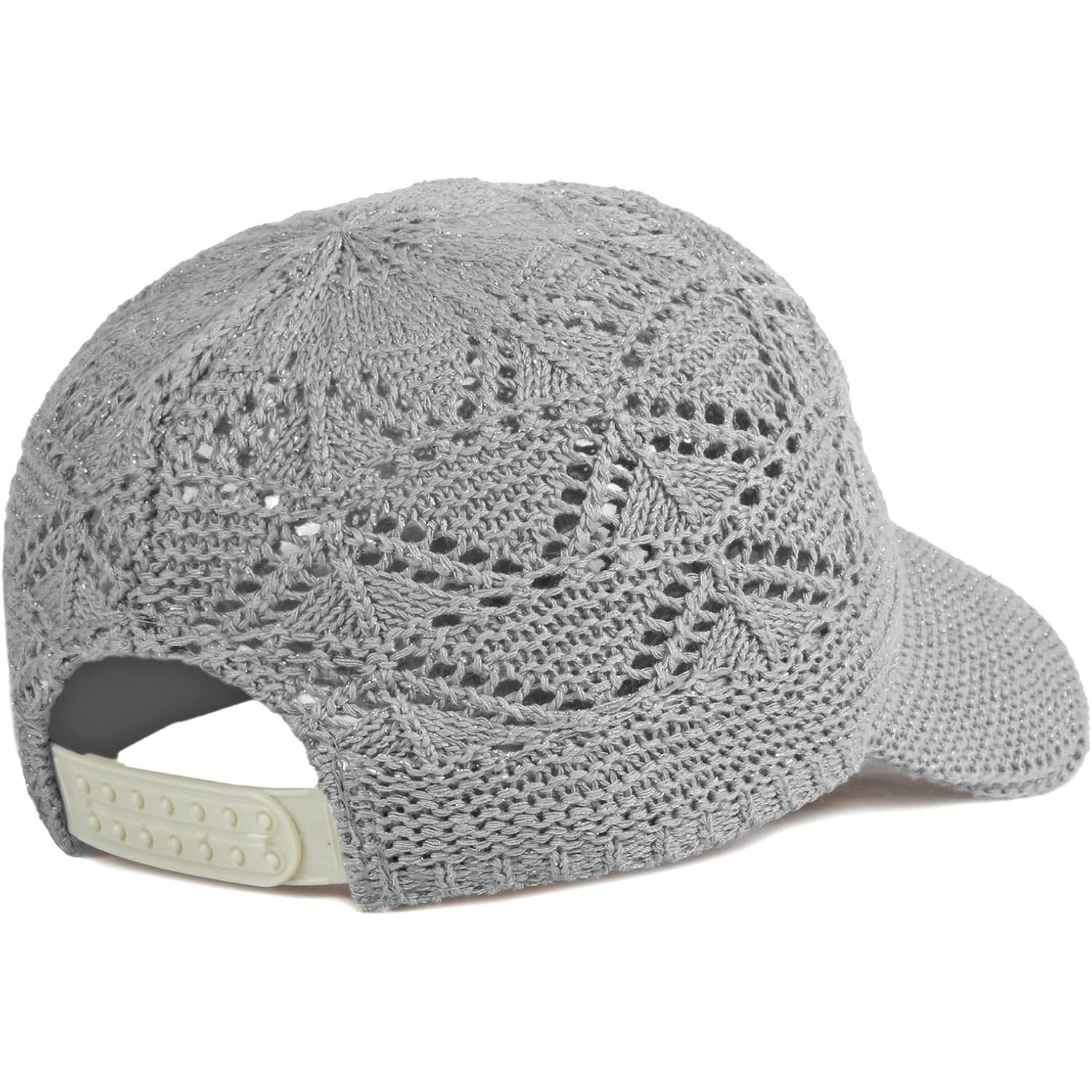 FASHIXD Knit Mesh Baseball Cap for Women Summer Yarn Trucker Hats Breathable Outdoor Hat Light Grey