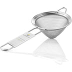 Homestia 3.3" Fine Mesh Strainer For Kitchen, 304 Stainless Steel Cocktail Sieve Sifters For Food, Liquid Drink Strainers Cup For Tea, Rice, Oil, Noodles, Fruits, Vegetables (Silver)