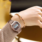 MASTOP Luxury Women Watches Full Steel Electronic LED Digital Fashion Ultra Thin Square Ladies Wrist Watches …