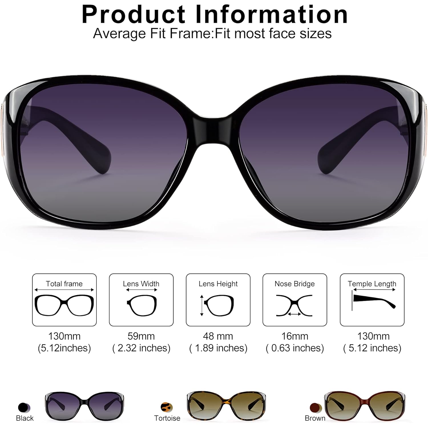 EYEGUARD Polarized Sunglasses for Women Retro Vintage Driving Sun glasses UV400 Protection