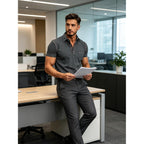 Men'S Fashion Polo Shirts Classic Short Sleeve Lightweight Button Cotton T-Shirt Casual Golf Tee Tops With Pocket