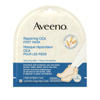 Aveeno Repairing CICA Foot Mask with Prebiotic Oat and Shea Butter, Moisturizing Foot Mask for Extra Dry Skin, 2 Single-Use Slippers 1 ea