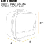 Carhartt Insulated Lunch Cooler For Men And Women, Fully Insulated Lunch Pale For Everyday Use, 4 Can (Black)