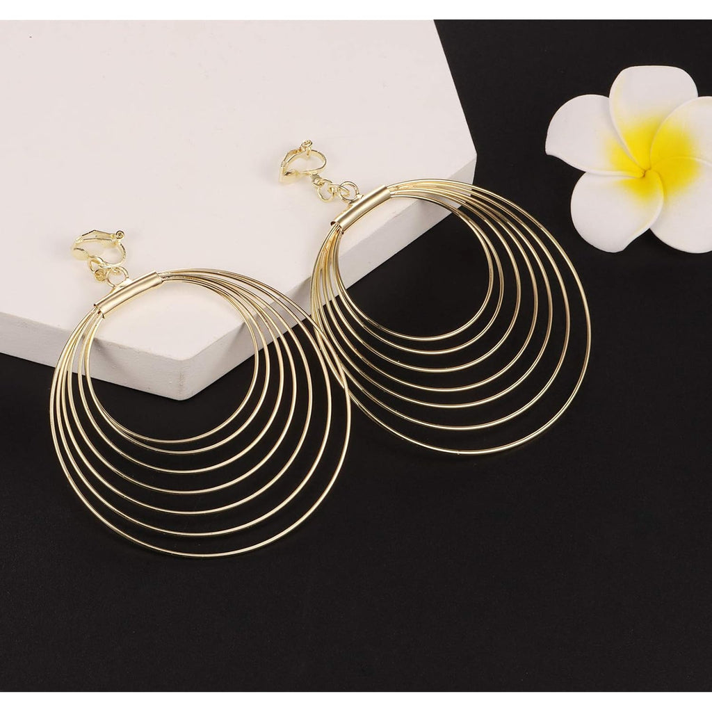 15 Pairs Gold Clip on Earrings for Women Fashion,Lightweight Fake Earrings Set