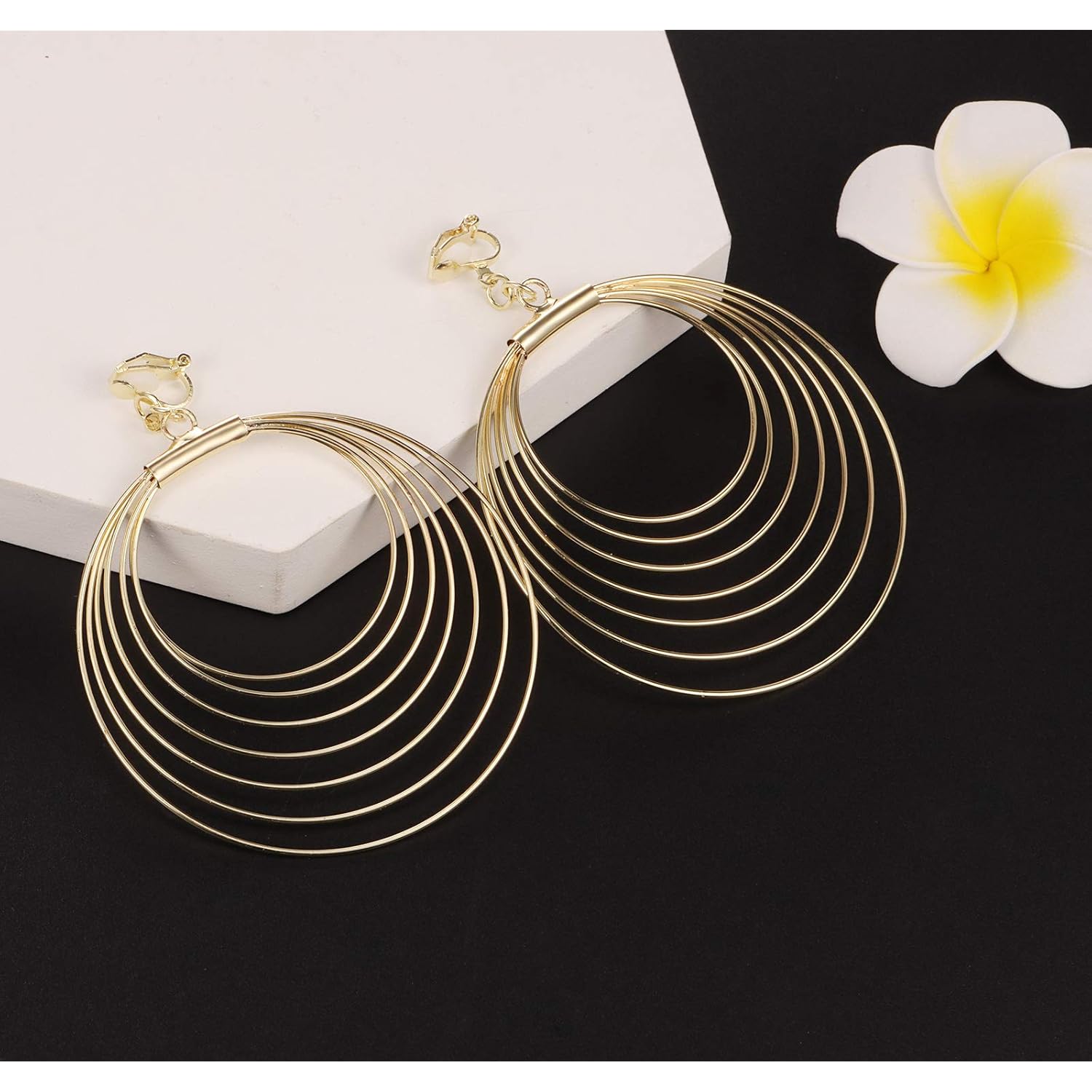 15 Pairs Gold Clip on Earrings for Women Fashion,Lightweight Fake Earrings Set