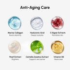 Maree Collagen Facial Mask With Hyaluronic Acid — Sheet Face Mask Skincare — Centella Asiatica, Green & Red Algae Extract — Hydrating Facemask For Women Skin Care — Mascarillas Para La Cara — 6 Count