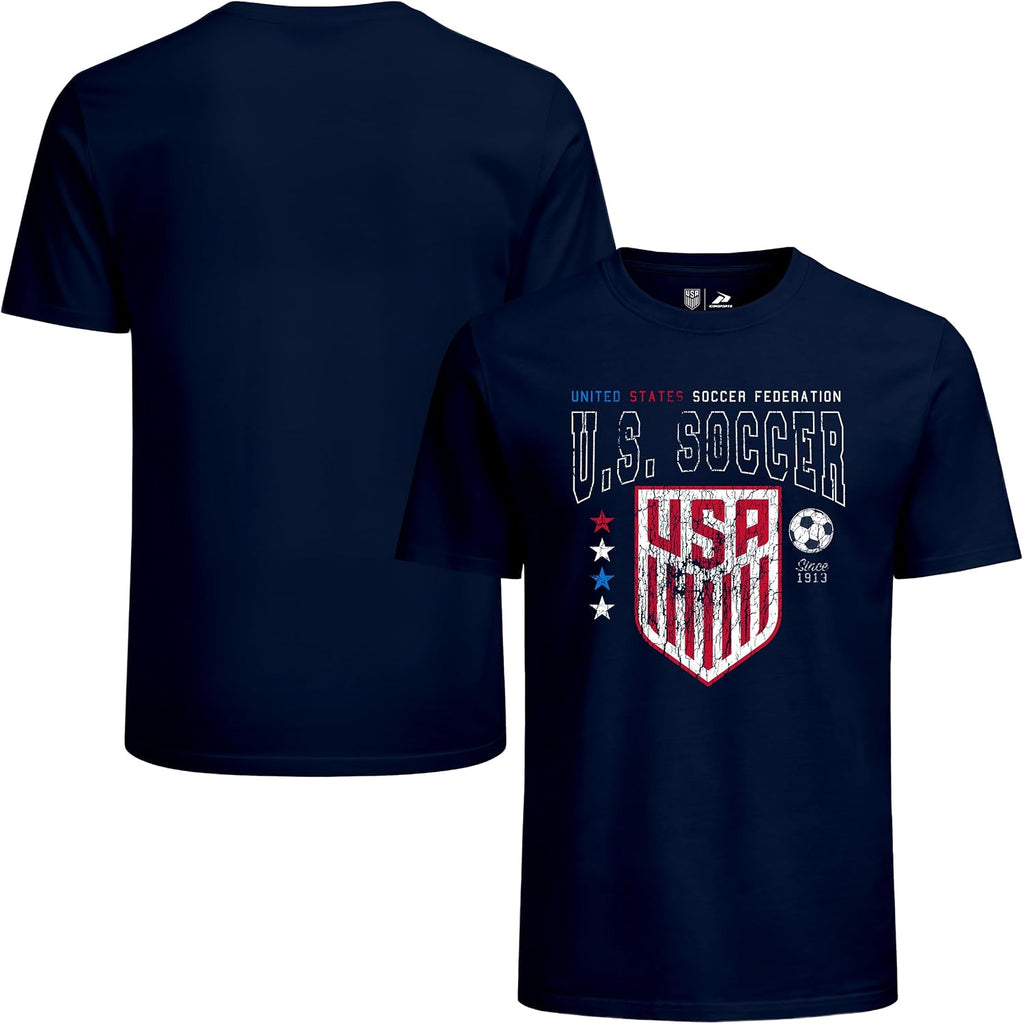 Icon Sports Officially Licensed Us Soccer Federation Cotton T-Shirt - Unisex Adult