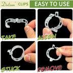 Dalzom® 300Pcs Tomato Clips, Plastic Trellis Clips Plant Support Clips, Plant Clips For Support, Grape Vine, Tomato Vine, Vegetables Plants, Garden Clips To Grow Upright Makes Plants Healthier