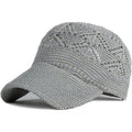 FASHIXD Knit Mesh Baseball Cap for Women Summer Yarn Trucker Hats Breathable Outdoor Hat Light Grey