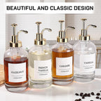 Coffee Bar Accessories,Coffee Syrup Dispenser With Labels For Coffee Bar,Pack Of 4,Total 67.6 Oz (Gold Pump)
