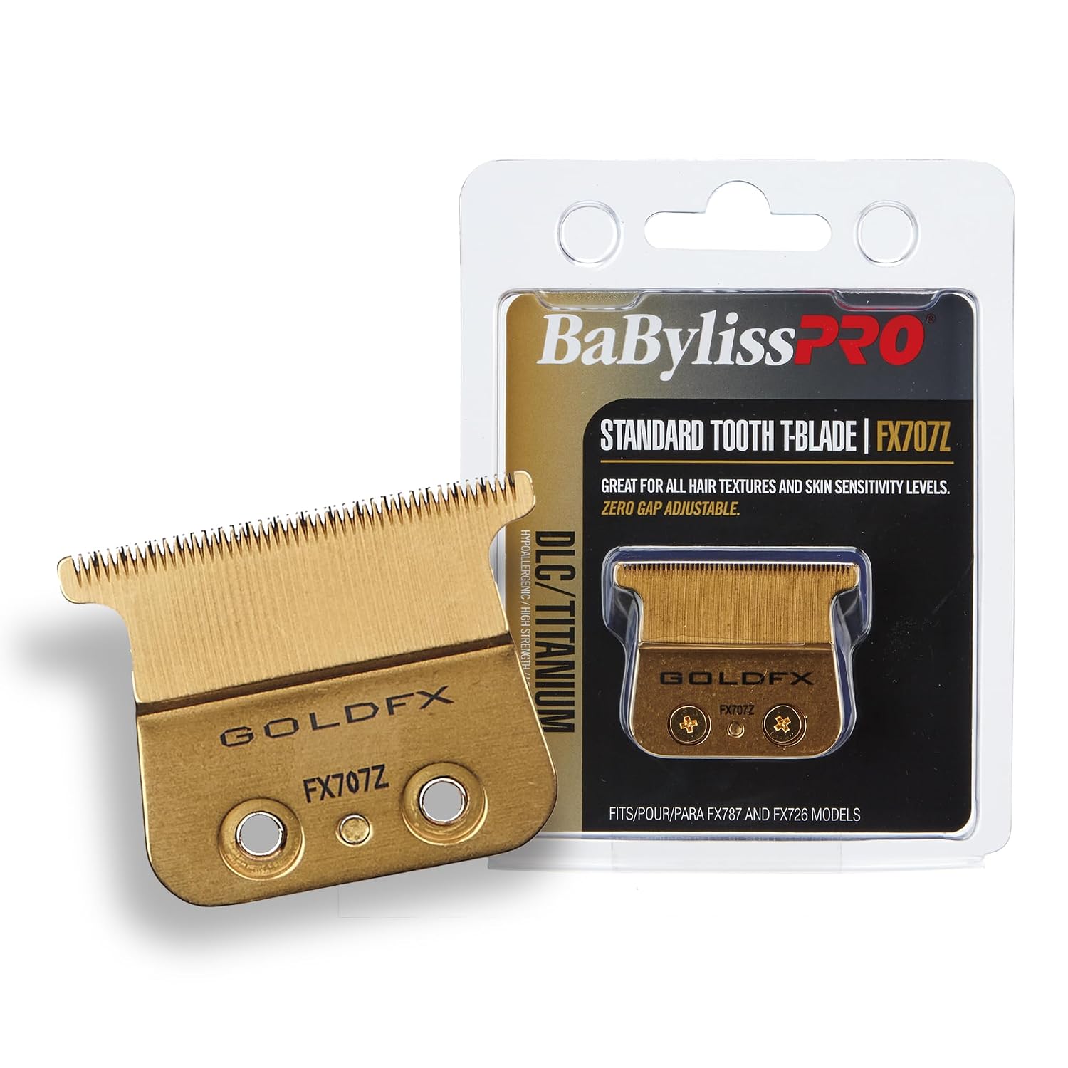 Babylisspro Replacement Blades, Standard And Fine-Tooth T-Blades For Outlining Hair Trimmers (Fx787, Fx799) And Loprofx Trimmers (Fx726, Fx729)