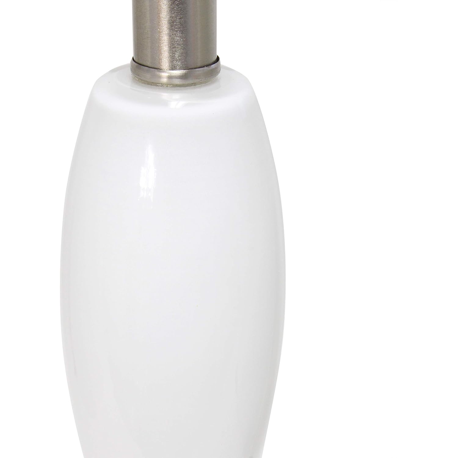 Elegant Designs Lt3315-Wht Contemporary Curved Glass Table Lamp, White
